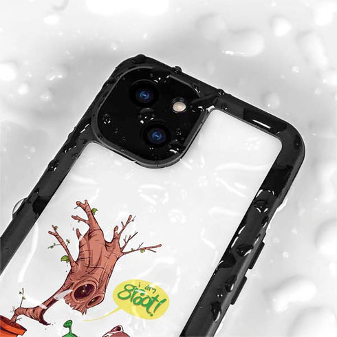 Marvel Rocket Raccoon and Groot Tall Tails iPhone 15 Waterproof Case